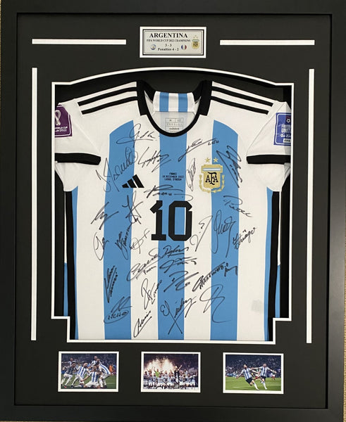 Argentina FIFA World Cup 2022 Team Signed Jersey