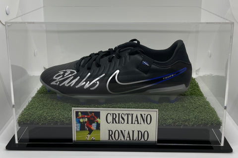 Cristiano Ronaldo Personally Signed Nike Boot with Display Case and Plaque