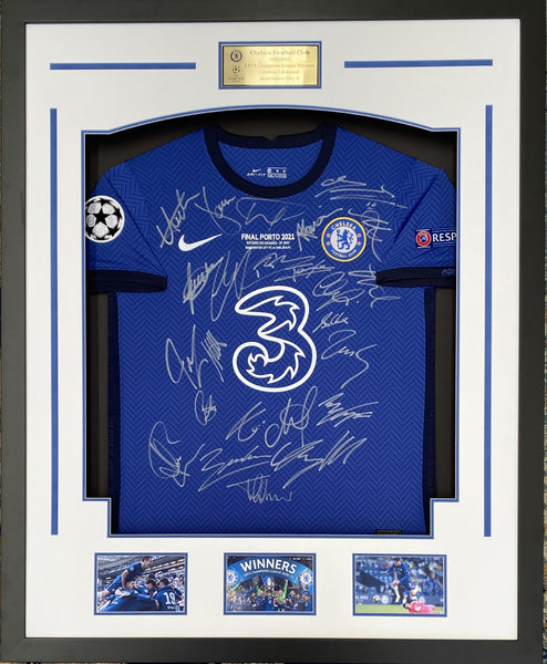Chelsea 2021 European Champions Team Signed Jersey - Kante, Mendy
