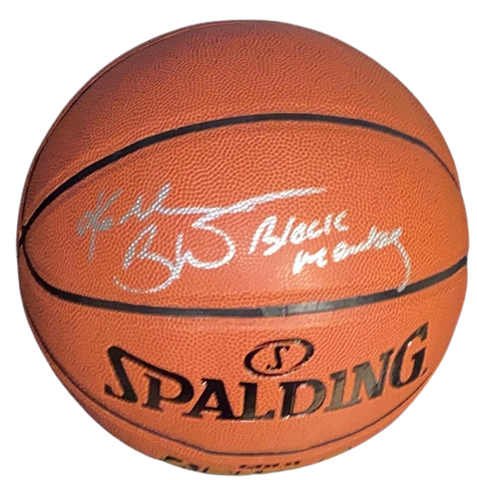 Kobe Bryant Hand Signed Basketball, Signed in Silver