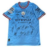 Manchester City 2022-2023 Treble Winners Team Signed Jersey