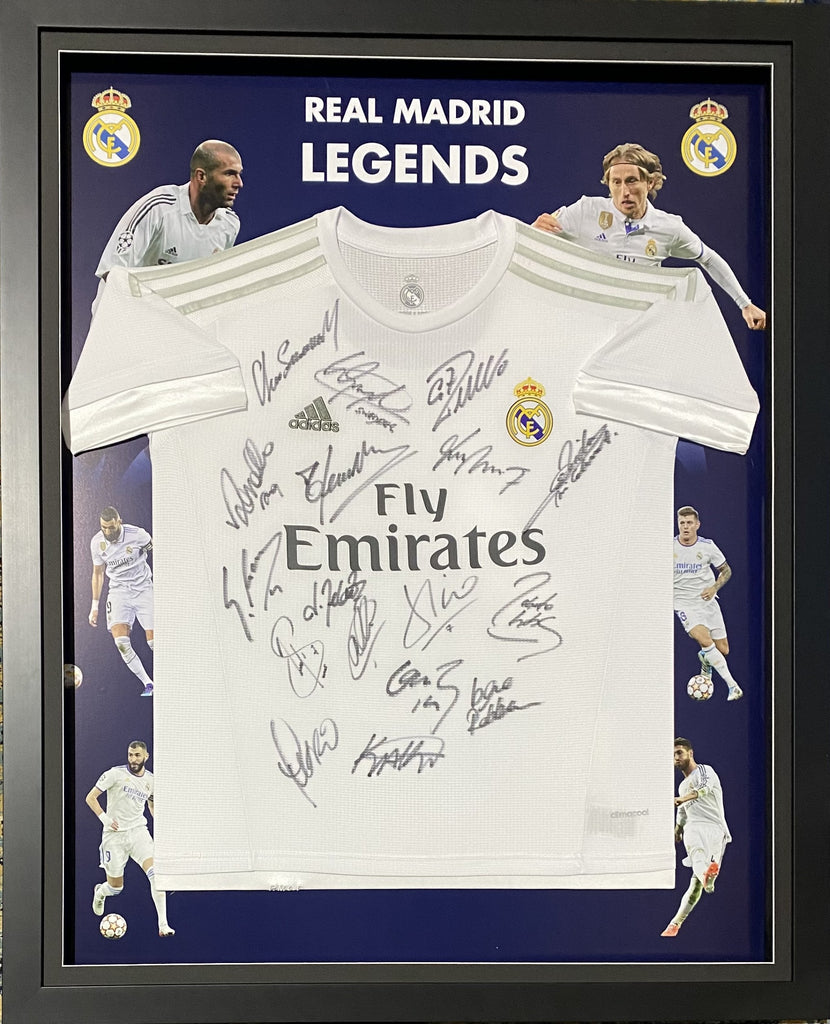 Real Madrid "The Legends" Personally Signed Jersey - Figo, Roberto Carlos, Raul