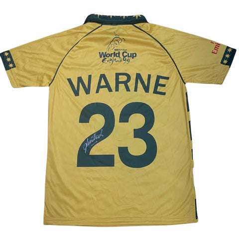 Shane Warne Personally Signed ICC World Cup 1999 Shirt