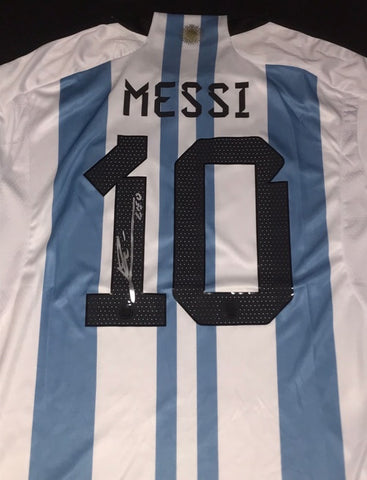 Lionel Messi Personally Signed FIFA World Cup 2022 Argentina Home Shirt