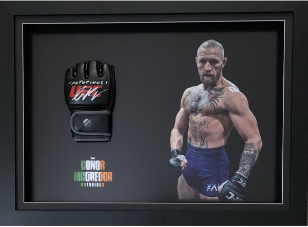 Conor McGregor Signed LE 18x19 Custom Framed UFC Glove Display Fanatics Hologram Pristineauction.com