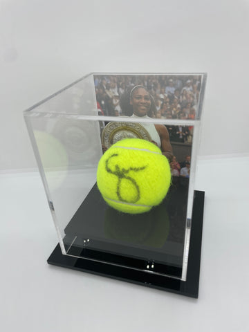 Serena Williams Personally Signed Tennis Ball with Display Case