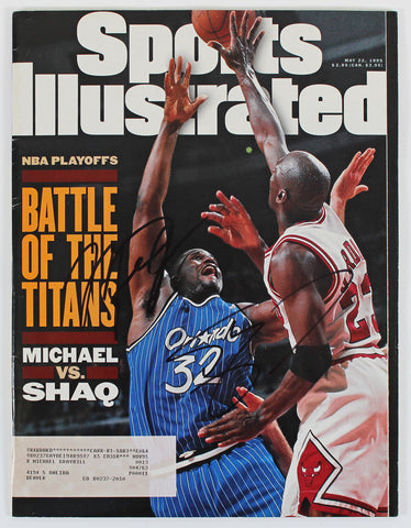 Only 1! Michael Jordan and Shaquille O'Neal dual signed Sports Illustrated Magazine - JSA certification