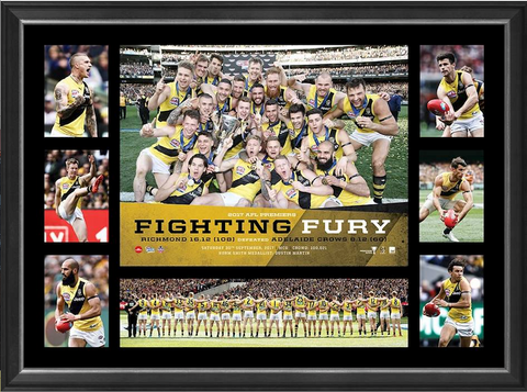 Richmond Tigers 2017 AFL Premiers 'Fighting Fury', Framed