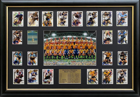 Australian Wallabies 2003 Rugby World Cup Runners Up Tribute Personally Signed by 20