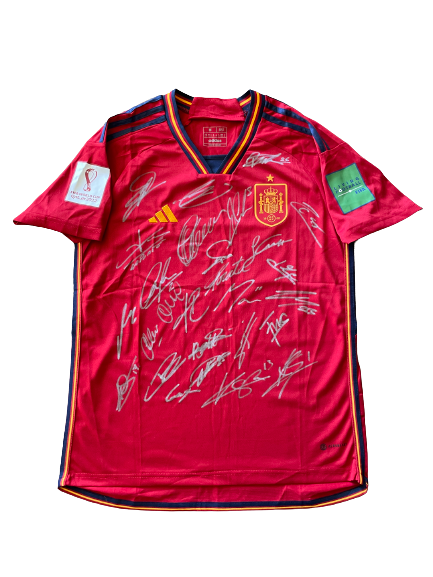 Spain FIFA World Cup 2022 Team Signed Jersey – Sports Online