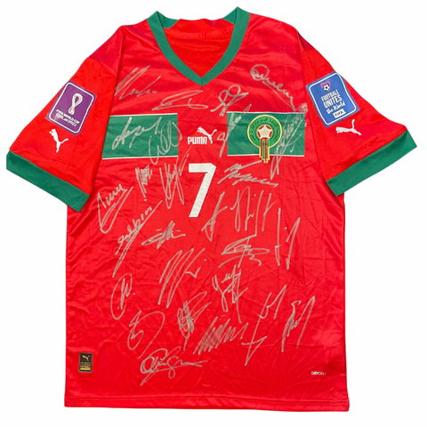 Morocco - FIFA World Cup 2022 Team Signed Jersey