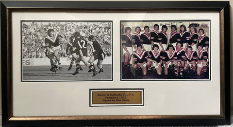 1975 Sydney Roosters Team Photo Personally Signed by Ron Coote, Framed, Limited Edition.