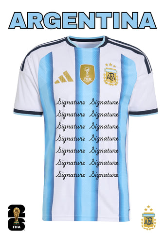 Argentina 2026 FIFA World Cup Team Signed Jersey – PRE ORDER