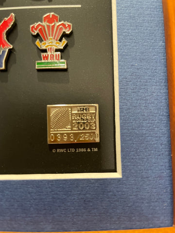 2003 Rugby World Cup Commemorative Pins Collection, Framed
