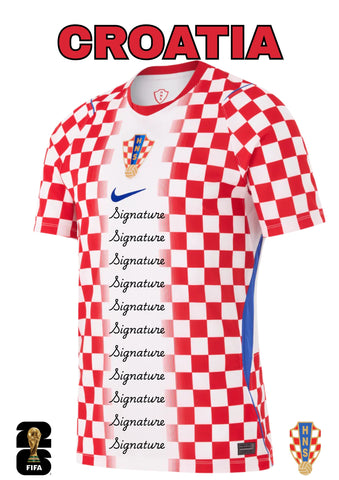 Croatia 2026 FIFA World Cup Team Signed Jersey - PRE ORDER