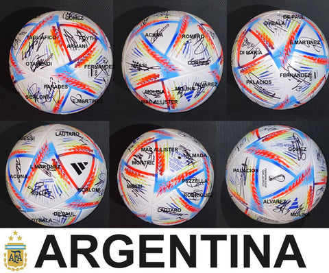 Argentina Team Signed FIFA World Cup 2022 Soccer Ball / Football