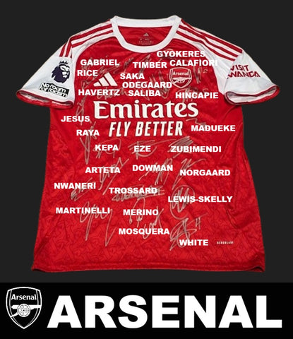 Arsenal 2025-26 EPL Team Signed Jersey - Pre-Order