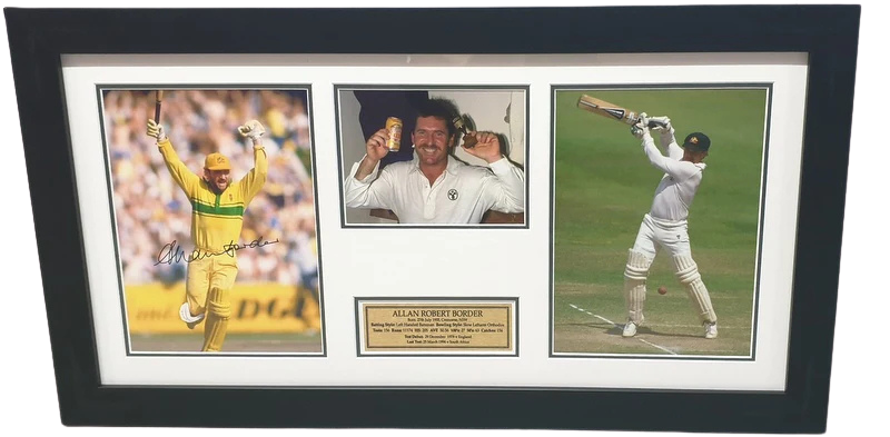 Allan Border "Legends Series" Personally Signed Career Tribute, Framed