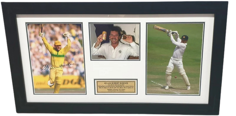 Allan Border "Legends Series" Personally Signed Career Tribute, Framed