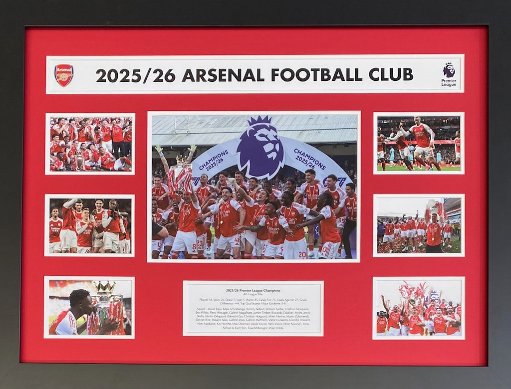 Arsenal FC – 2025/26 Premier League Champions Framed Photo Tribute