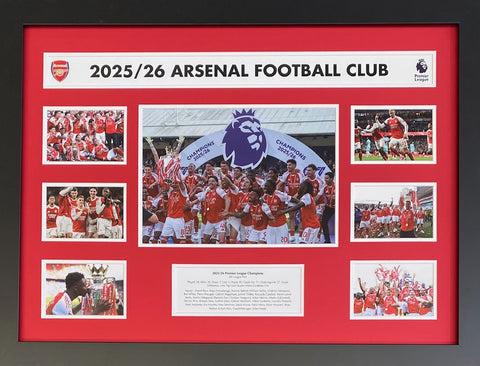 Arsenal FC – 2025/26 Premier League Champions Framed Photo Tribute
