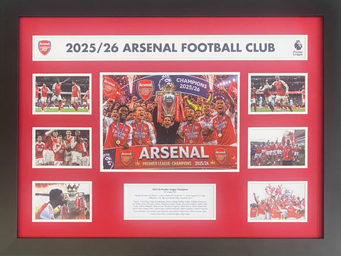 Arsenal FC – 2025/26 Premier League Champions Framed Photo Tribute