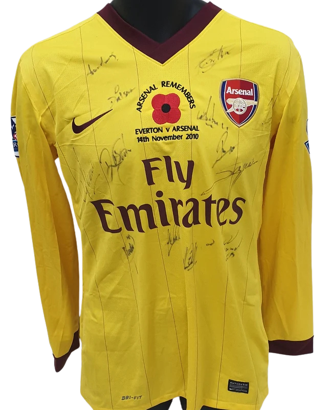 Arsenal Gunners Gael Clichy MATCH WORN Team-Signed Jersey v Everton, 2010