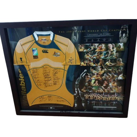 Australian Wallabies 2007 RWC Squad Signed Jersey