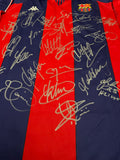Barcelona 1993-1994 Team Signed Jersey, #10 Romario, Cruyff, Koeman etc.