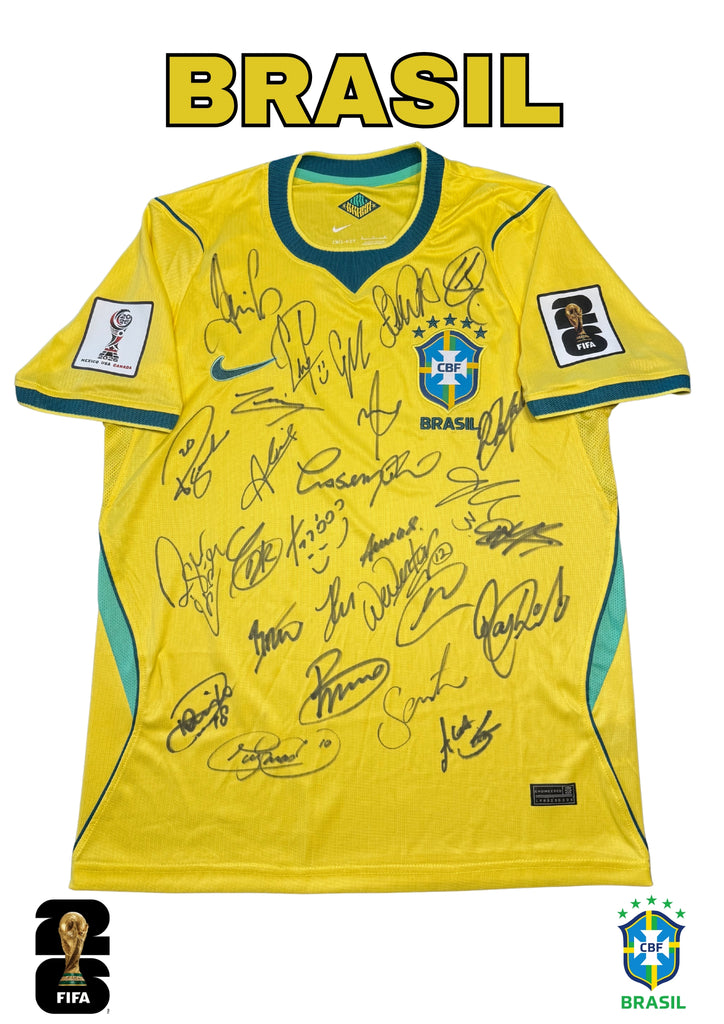 Brazil 2026 FIFA World Cup Team Signed Jersey
