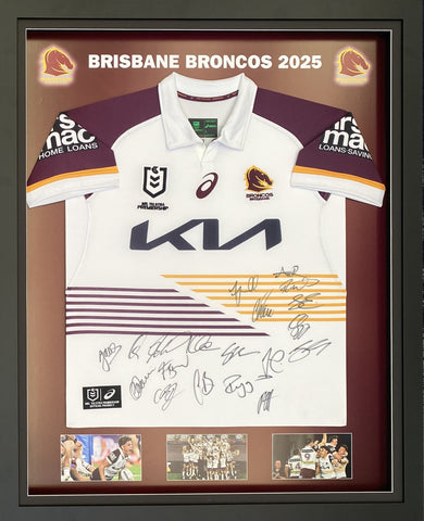 Brisbane Broncos 2025 NRL Premiership Team Signed Jersey