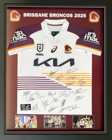 Brisbane Broncos 2025 NRL Premiership Team Signed Jersey