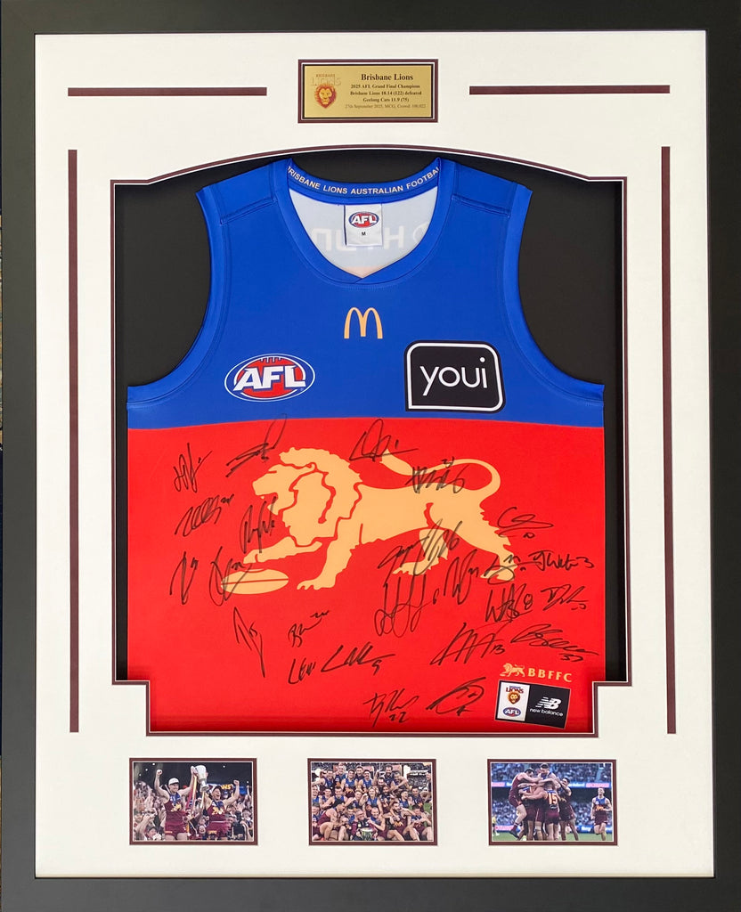 Brisbane Lions 2025 AFL Champions Team Signed Jersey