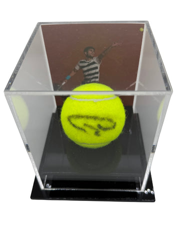 Carlos Alcaraz Personally Signed Tennis Ball with Display Case