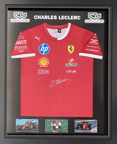 Charles Leclerc Personally Signed F1 Ferrari Team Shirt