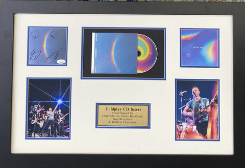 Coldplay "Moon Music" Tribute – Personally Signed CD Insert & Album Display