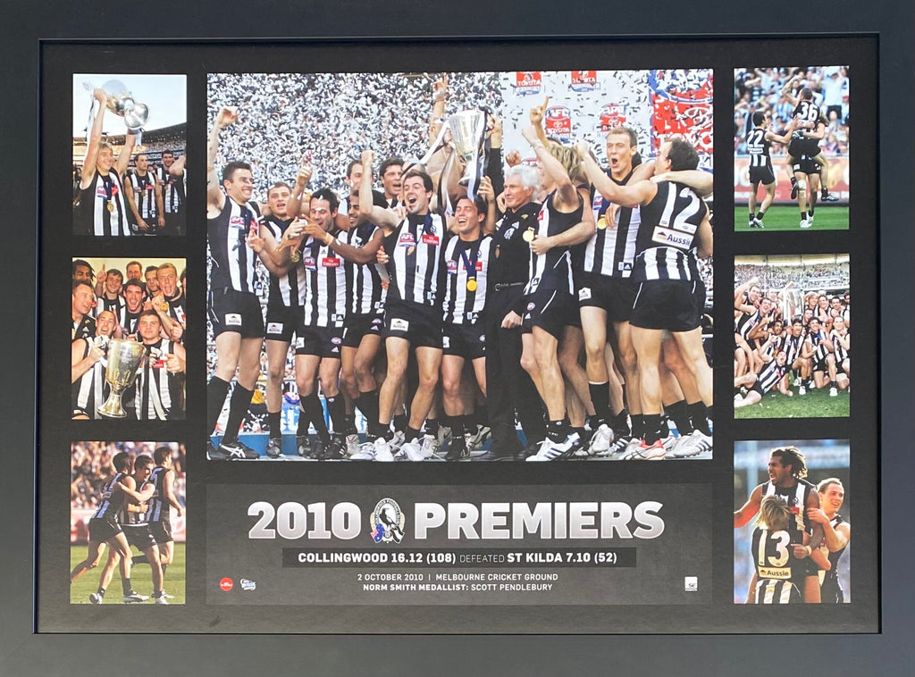 Collingwood Official 2010 Premiership Glory Print, Framed