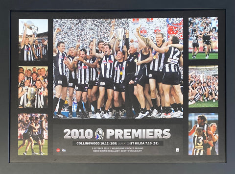 Collingwood Official 2010 Premiership Glory Print, Framed
