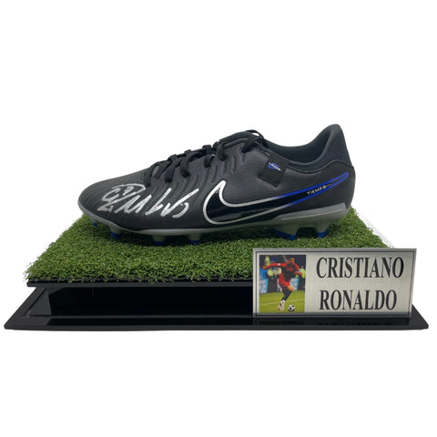 Cristiano Ronaldo Personally Signed Nike Boot with Display Case and Plaque
