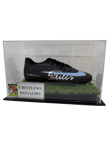 Cristiano Ronaldo Personally Signed Nike Boot with Display Case and Plaque