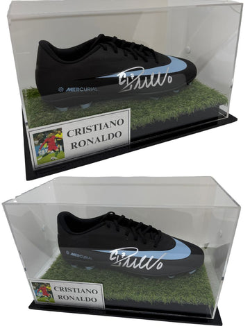 Cristiano Ronaldo Personally Signed Nike Boot with Display Case and Plaque