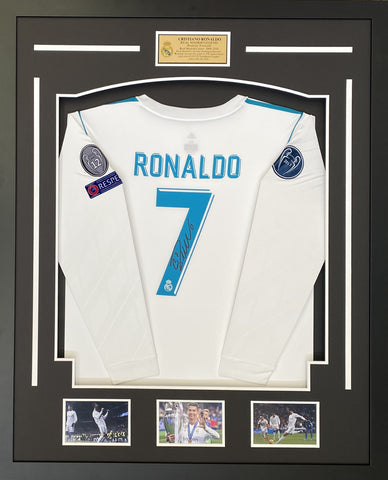 Cristiano Ronaldo Personally Signed Real Madrid 2018 Jersey, Framed – His Final Season at the Bernabéu
