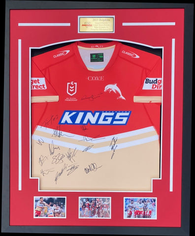 Redcliffe Dolphins Inaugural 2023 Team Signed Jersey.