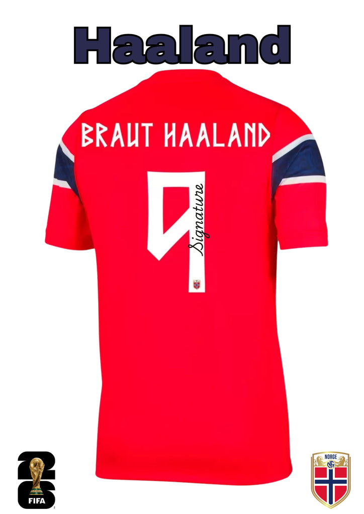 Erling Haaland Personally Signed Norway 2026 FIFA World Cup Jersey
