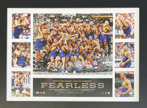 'Fearless' West Coast Eagles 2018 AFL Premiers Tribute, Framed