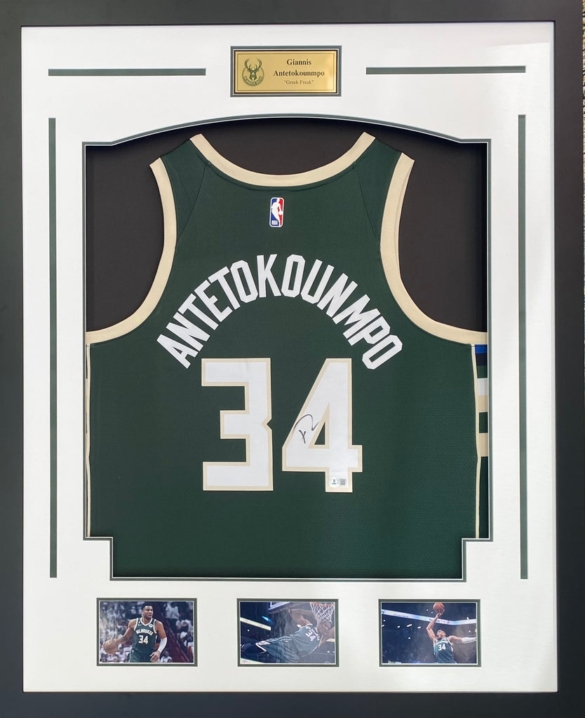Giannis Antetokounmpo Signed Bucks Jersey, Beckett