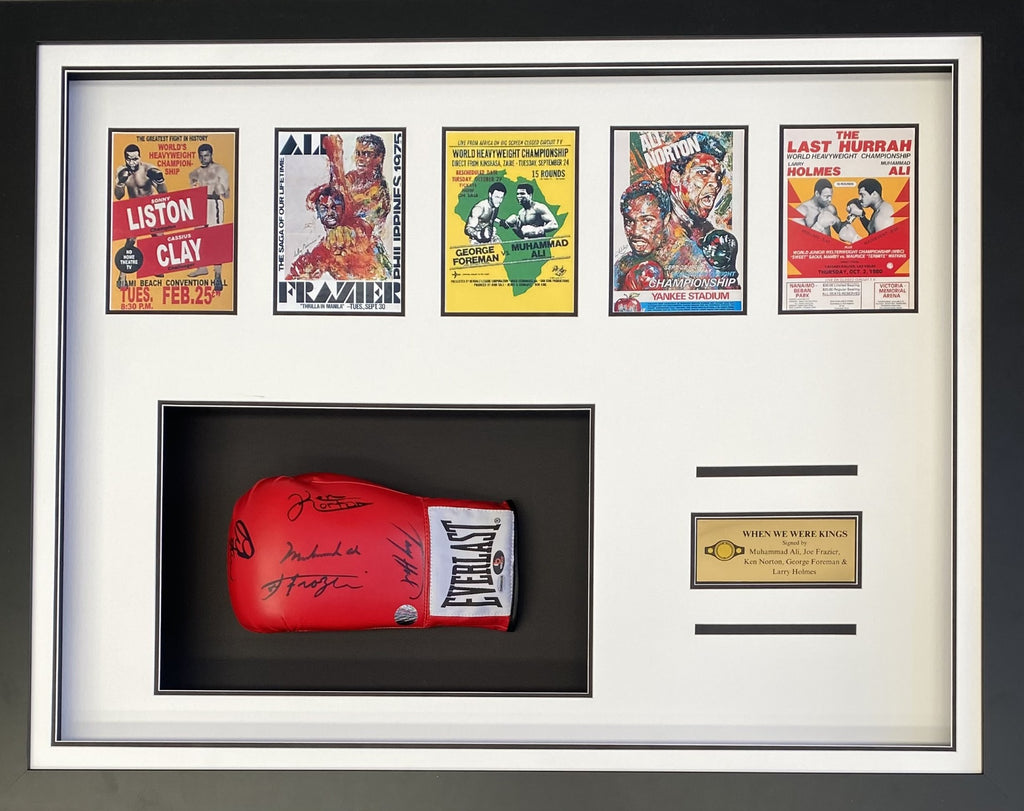 Heavyweight Champions of the World - Glove Signed by Muhammad Ali, Joe Frazier, George Foreman, Larry Holmes, Ken Norton