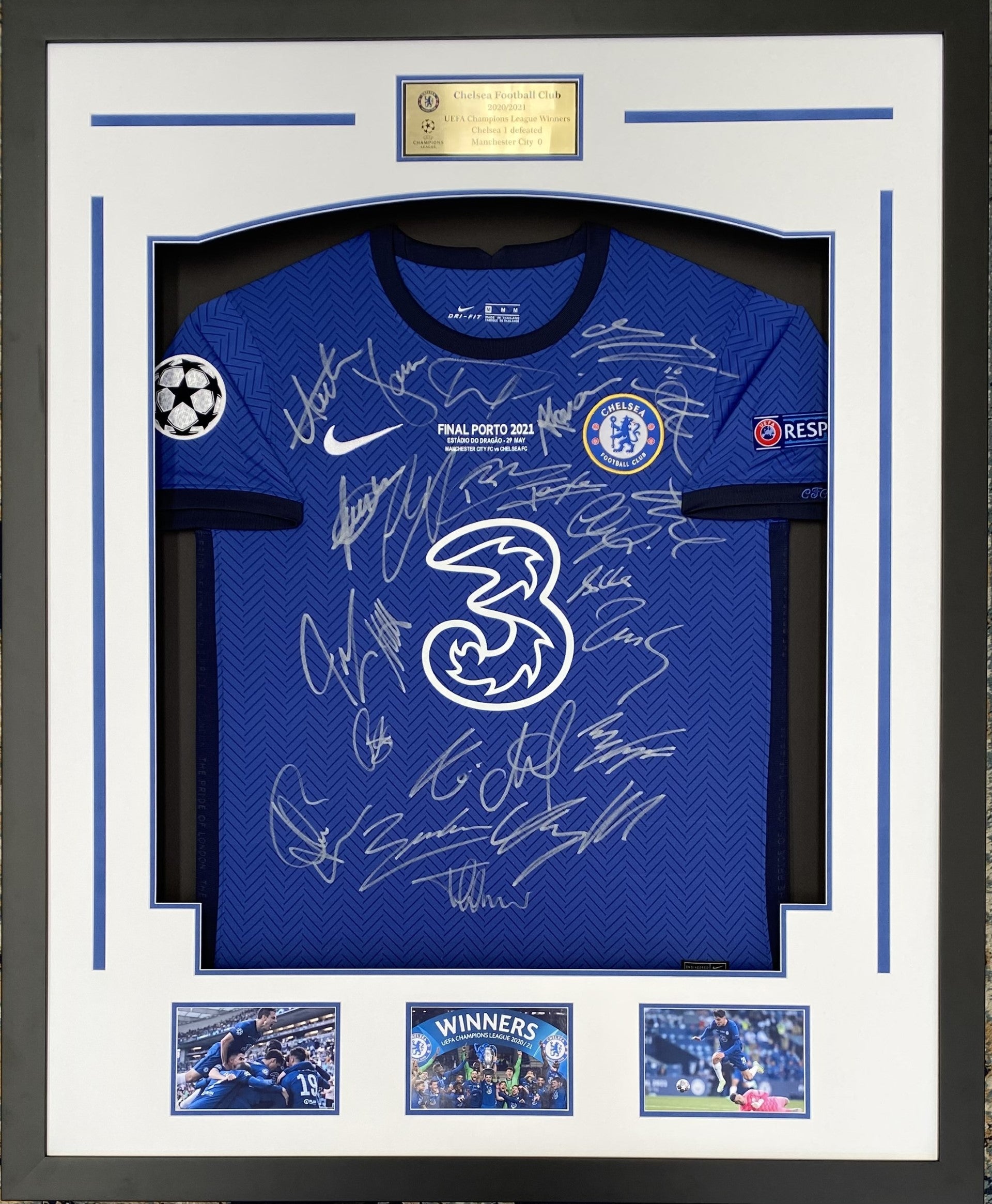 Chelsea Fc Signed Shirt Chelsea 2021 European Champions Team