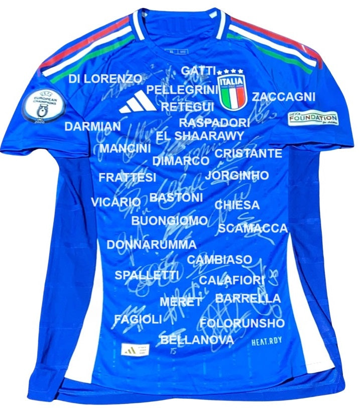 Italy Euros 2024 Team Signed Jersey – Sports Online