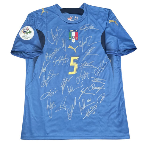 Italy 2006 World Cup Champions Team-Signed Jersey